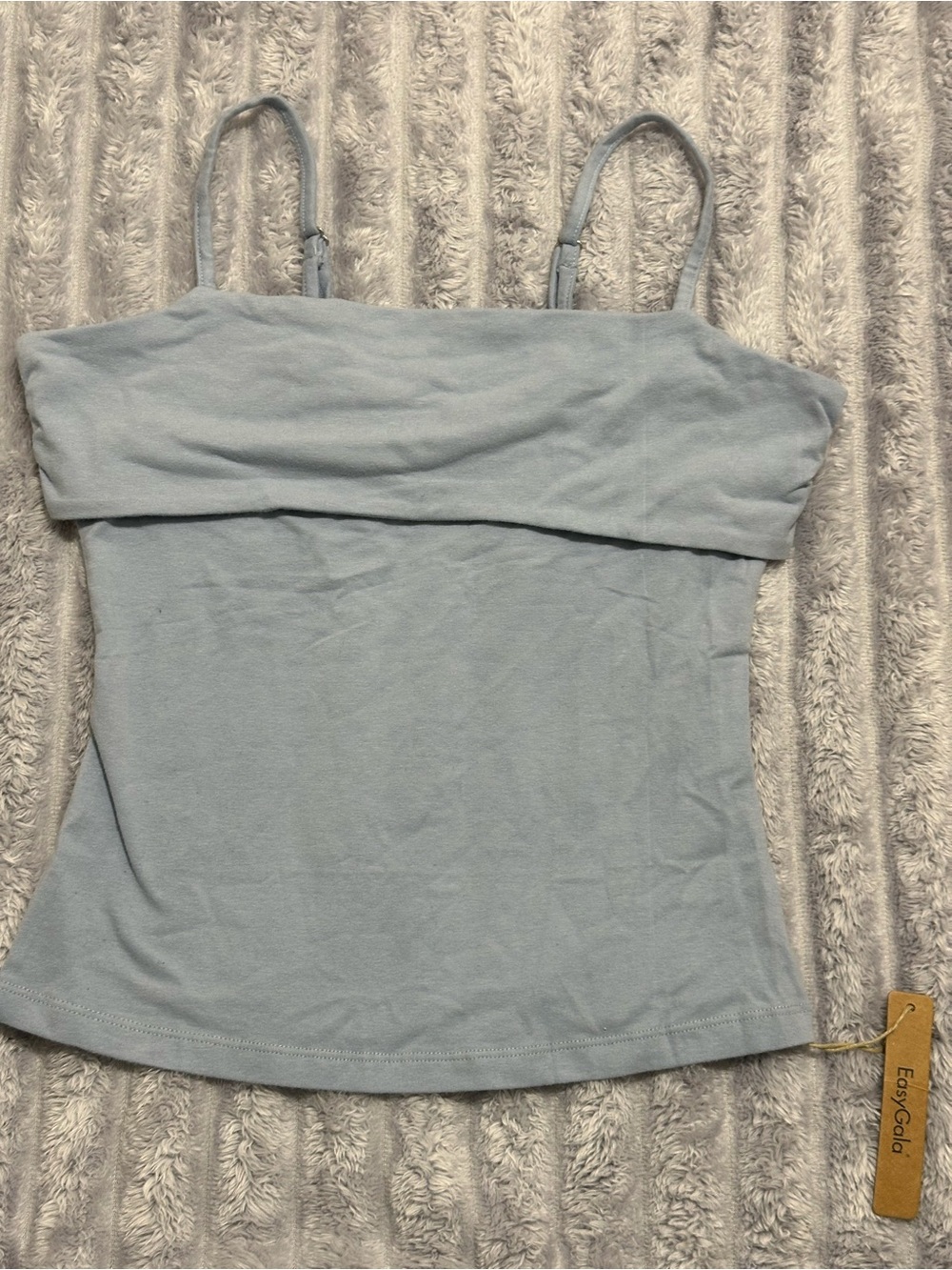Easy Gala Light Blue Cami Top — Size XS — NWT